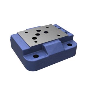 Присоединительная плита, типоразмер 10 с расположением монтажных отверстий в соответствии с DIN 24340 форма A и ISO 4401 G 534/01